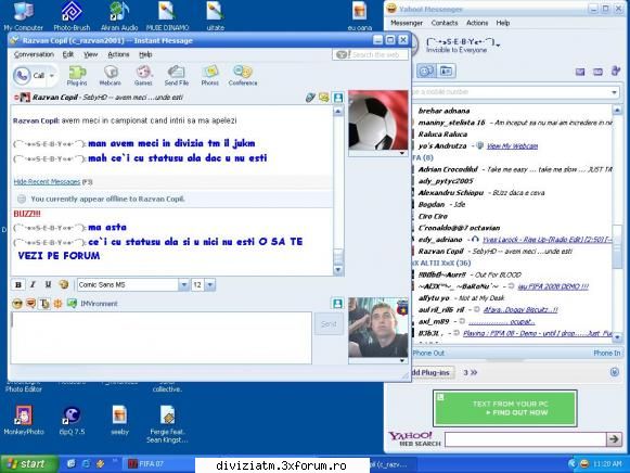 buey admine razvan asta o inttar si el azi o pus la status ca unde`s imediat se face 22 tot ii dau